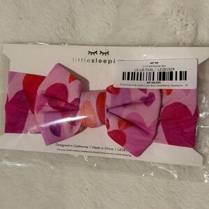 Little Sleepies Pink Hearts & Crafts Bow Headband